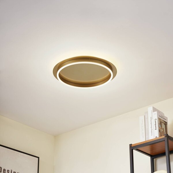 Plafoniera a LED Kunis Lindby, Ottone / Oro, Soggiorno / Sala da pranzo, Plastica, Moderno, Plafoniera LED