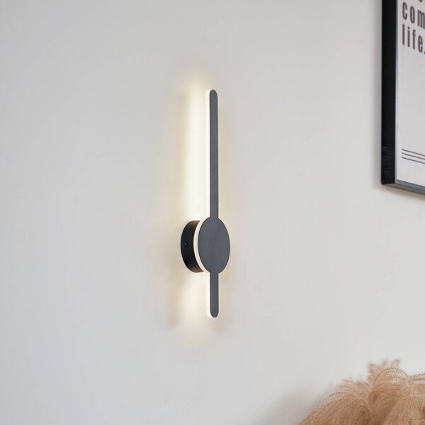 Applique da parete a LED Borian Lindby, Nero, Soggiorno / Sala da pranzo, Plastica, Moderno, Applique a LED