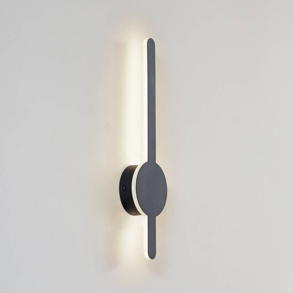 Applique da parete a LED Borian Lindby, Nero, Soggiorno / Sala da pranzo, Plastica, Moderno, Applique a LED