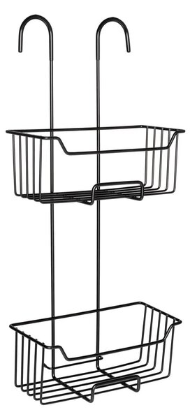 Mensola da bagno sospesa in acciaio inox nero Milo - Wenko