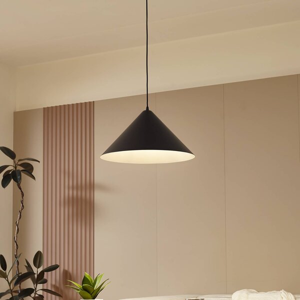 Lindby Lampada a sospensione Clarine, dimmerabile, Nero, Soggiorno / Sala da pranzo, Metallo, Moderno, Lampada a sospensione