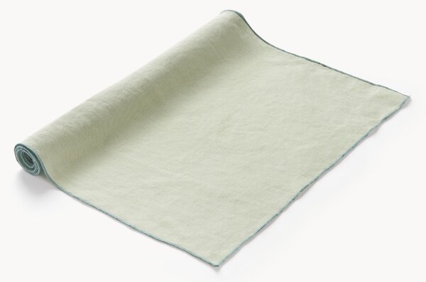 Runner in lino con bordino Kennedy