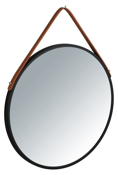 Specchio sospeso nero , ø 40 cm Borrone - Wenko