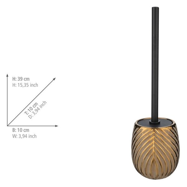 Scopino WC dorato in ceramica Idro – Wenko