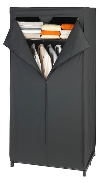 Armadio in tessuto nero 75x160 cm Deep Black - Wenko