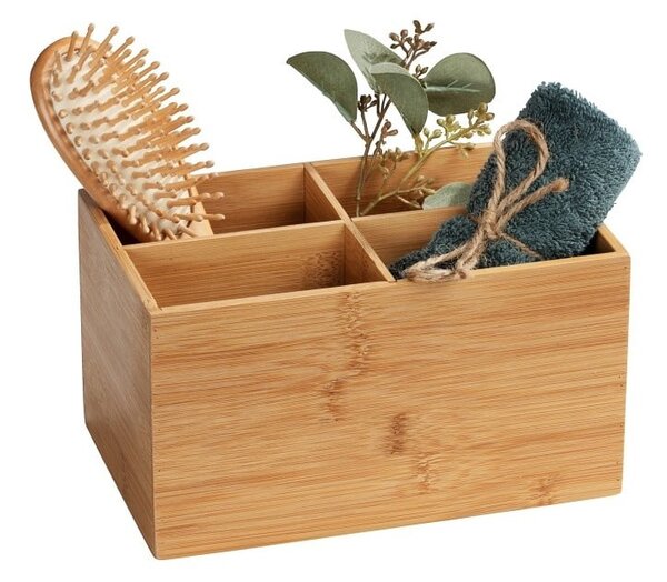 Organizzatore per il bagno in bambù con 4 scomparti Terra - Wenko
