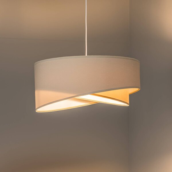 Lampada a sospensione Vivien Maco Design, dimmerabile, Crema / Ambra, Soggiorno / Sala da pranzo, Tessuto / Stoffa / Seta, Moderno, Lampada a sospensione