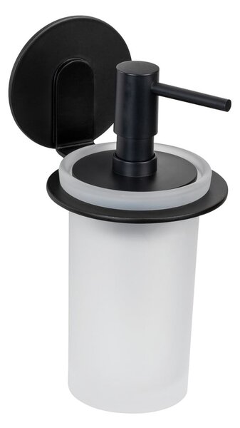 Dispenser di sapone in vetro nero opaco autoportante 150 ml Bivio - Wenko