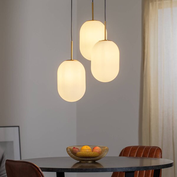 Lampada a sospensione in vetro Alias Eko-Light, dimmerabile, Bianco / Opale, Soggiorno / Sala da pranzo, Vetro, Moderno, Lampada a sospensione