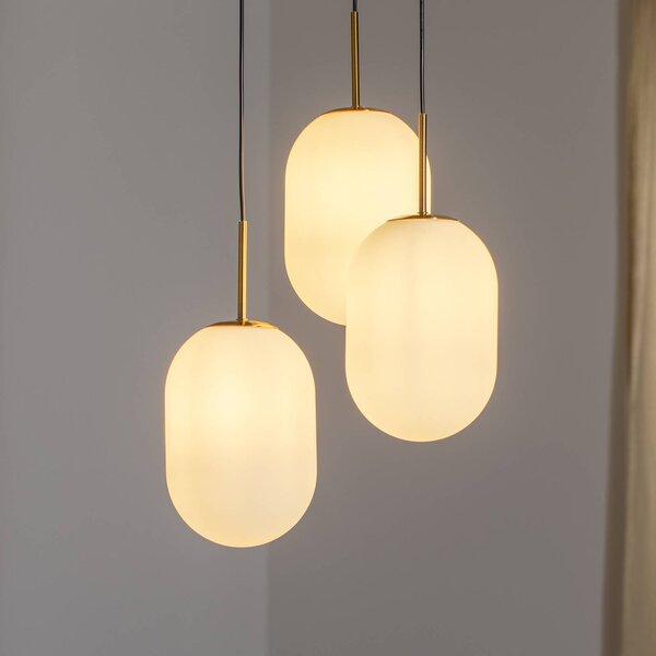 Lampada a sospensione in vetro Alias Eko-Light, dimmerabile, Bianco / Opale, Soggiorno / Sala da pranzo, Vetro, Moderno, Lampada a sospensione