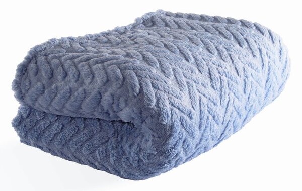 Coperta blu in micropile 150x200 cm Rena – Tiseco Home Studio