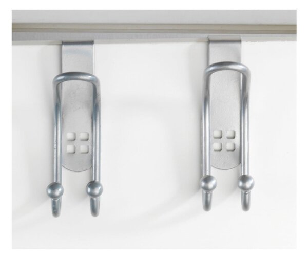 Set di 2 ganci per porte in argento Gancio per porta - Wenko
