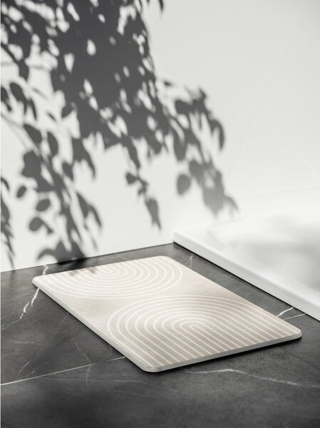 Tappeto da bagno in quarzo beige 39x60 cm Nazca - Wenko