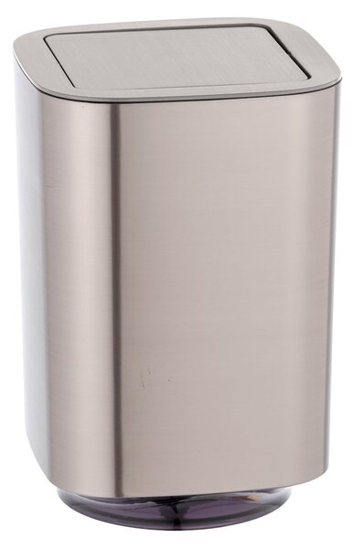 Cestino in plastica argento lucido 5,5 l Auron - Wenko