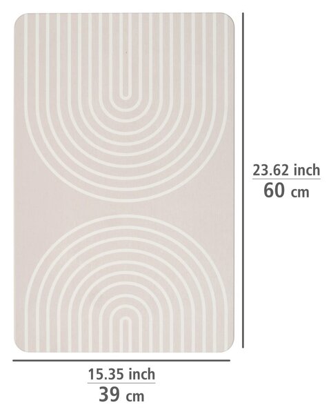 Tappeto da bagno in quarzo beige 39x60 cm Nazca - Wenko