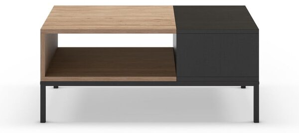 Tavolino in nero-naturale 56x90 cm Cailin - Marckeric