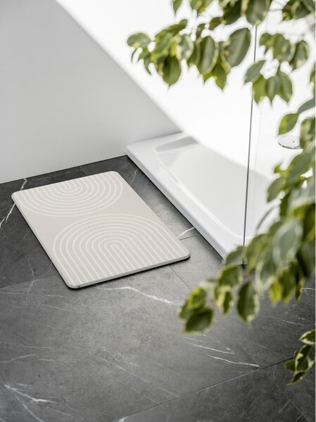 Tappeto da bagno in quarzo beige 39x60 cm Nazca - Wenko