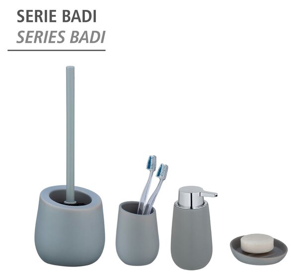 Dispenser di sapone in ceramica grigia 320 ml Badi - Wenko