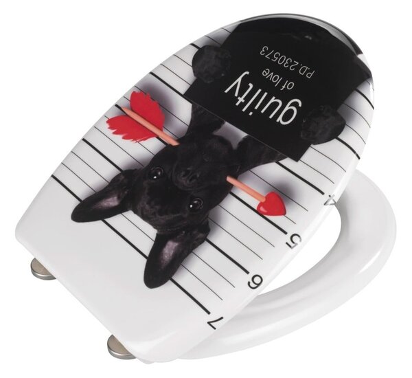 Sedile per WC con chiusura automatica 37,5 x 41,5 cm Guilty Dog - Wenko