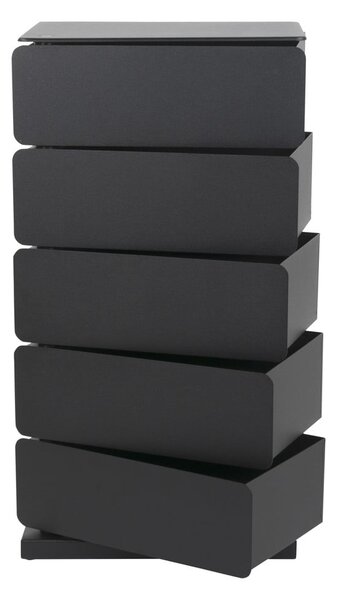 Cassettiera nera in metallo 37x72x26 cm Joey – Spinder Design