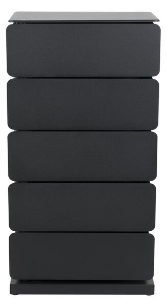 Cassettiera nera in metallo 37x72x26 cm Joey – Spinder Design
