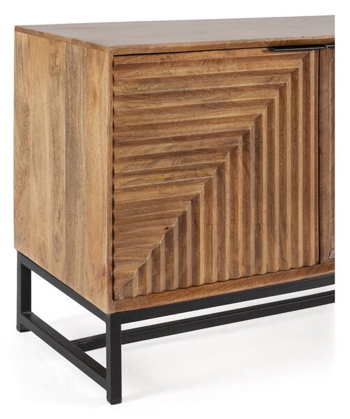 Mobile TV di colore naturale in mango massiccio 160x58x40 cm Nereida – MOME