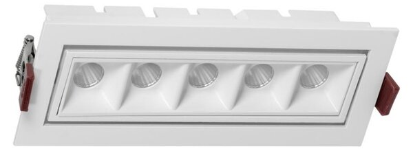 Faro LED da Incasso Bianco 12W, Orientabile, Foro 155x55mm, OSRAM LED Colore Bianco Caldo 3.000K