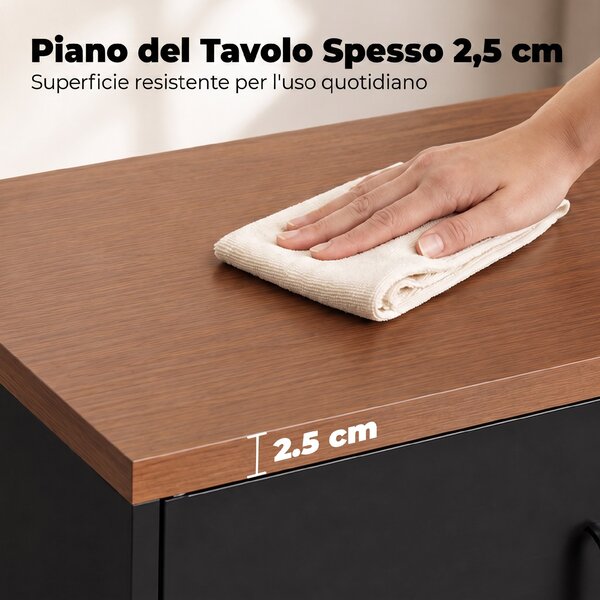 HOMCOM Credenza in Metallo con 2 Ante e Ripiano Regolabile, per Soggiorno/Studio, Nero | Aosom Italy