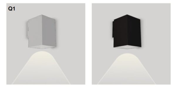 Applique moderno lampadari bartalini idor q1 led ip65 termoplastico monoemissione - Lampadari Bartalini Gesso