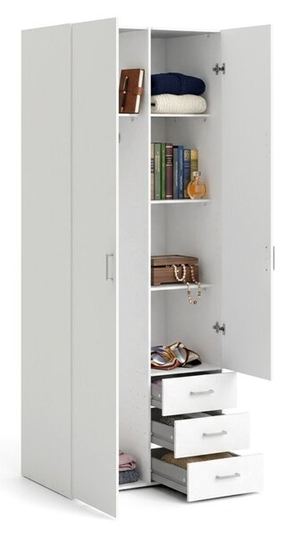 Guardaroba 2 ante\ bianco con appendiabiti 77x200h cm - Apollina