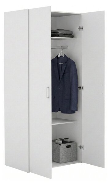 Guardaroba 2 ante\ bianco camera da letto 77x175h cm - Alibabba