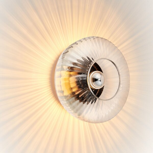 New Wave Optic Applique da Parete XL Clear/Silver - Design By Us DESIGN BY US