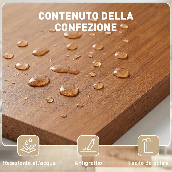 HOMCOM Porta Scorrevole 90x210 cm, Armadi Kit Montaggio, Binario, Effetto Legno Marrone | Aosom Italy
