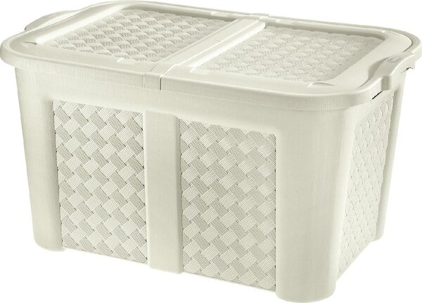 Tontarelli Cesta Portabiancheria 123 Litri con coperchio colore angora - 8035450210 Arianna