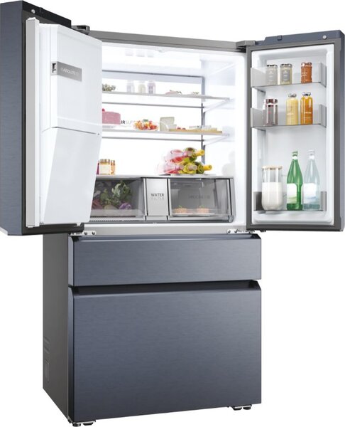 Haier Frigorifero Americano Side by Side Capacit 601 Litri Classe energetica E Raffreddamento No Frost Inox Scuro - HFW7918EIMB