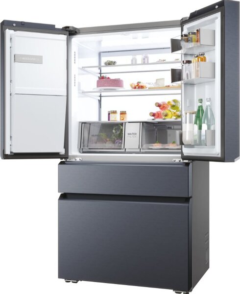 Haier Frigorifero Americano Side by Side Capacit 601 Litri Classe energetica E Raffreddamento No Frost Inox Scuro - HFW7918EIMB