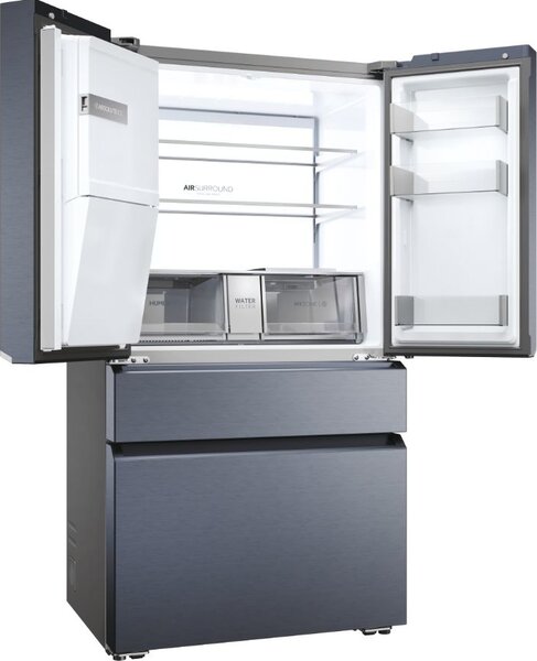 Haier Frigorifero Americano Side by Side Capacit 601 Litri Classe energetica E Raffreddamento No Frost Inox Scuro - HFW7918EIMB
