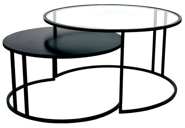 Tavolini bassi di design TAHL in vetro e metallo