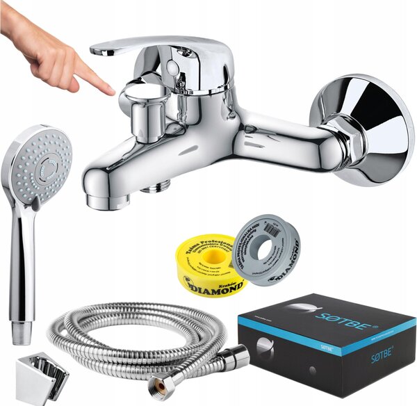 Rubinetto da bagno a parete con set doccia SOTBE ATRAN rubinetto da bagno