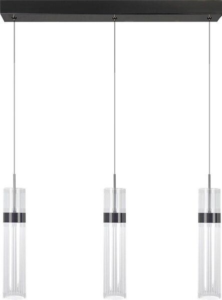 Lampada a sospensione moderna, strisce di grafite, 60 cm, tubi decorativi trasparenti, LED a colori variabili, 6W AMBIENTE Light Prestige