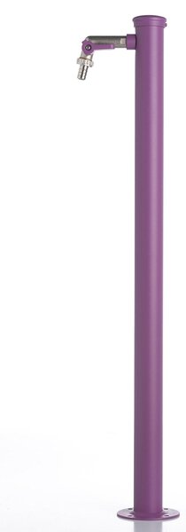 Fontana da Giardino con Rubinetto e vasca Rotonda Dimensioni 11x15x h 86 cm - peso 4,5kg con tubo rubinetto, Colore Viola