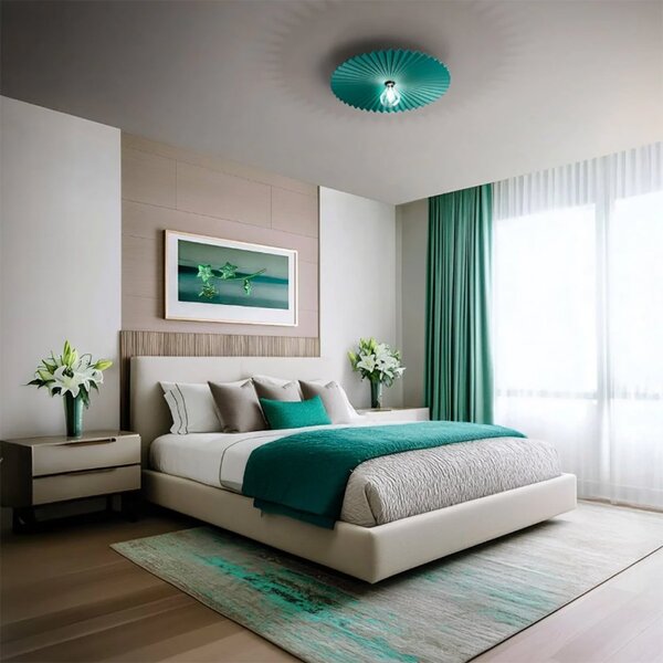 Plafoniera linea light doge s ca023agbezz e27 led metallo petrolio - Linea Light Group