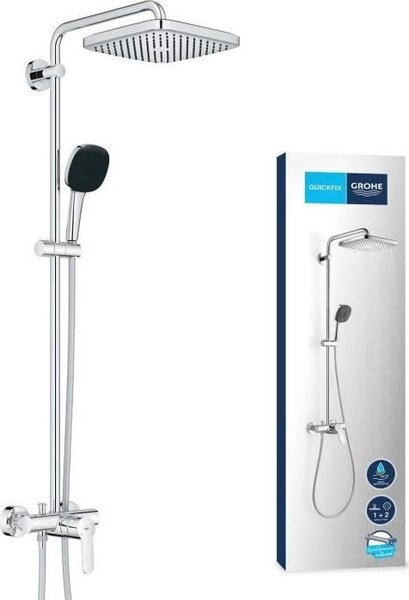 Shower column with single-lever mixer - Water saving - GROHE Vitalio Comfort 250 - Chrome - 26985001