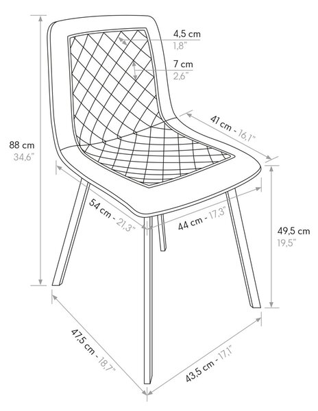 AULENA - sedia di design moderno in velluto