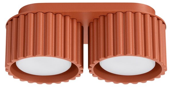 Lampada da soffitto AURA 2 rosso ocra Gx53 2xGx53 10W alluminio 8x10x21cm Sollux Lighting
