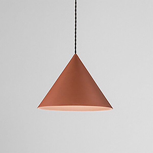 Lampadario conico perenz iconic 8404 e e27 led 30cm terracotta - Perenz