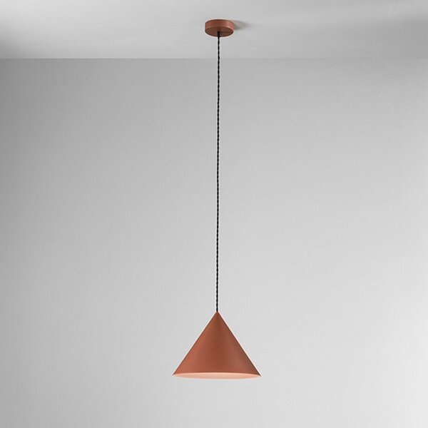 Lampadario conico perenz iconic 8404 e e27 led 30cm terracotta - Perenz