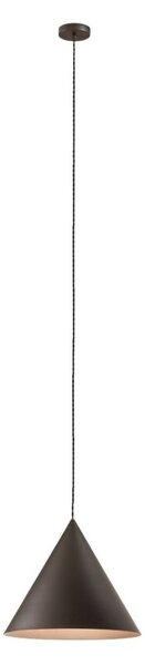 Lampadario conico perenz iconic 8404 gr e27 led 30cm grigio marrone - Perenz