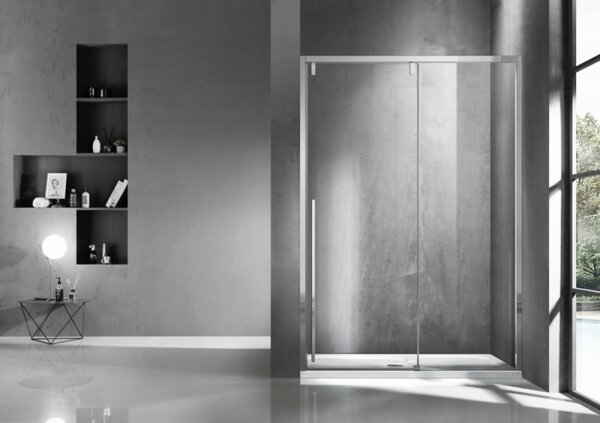 Kamalu porta doccia 130cm scorrevole vetro 8mm altezza 200h | ksa4000