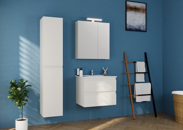 Colonna bagno 166 cm colore bianco opaco | LAC-EOLO-65 - KAMALU